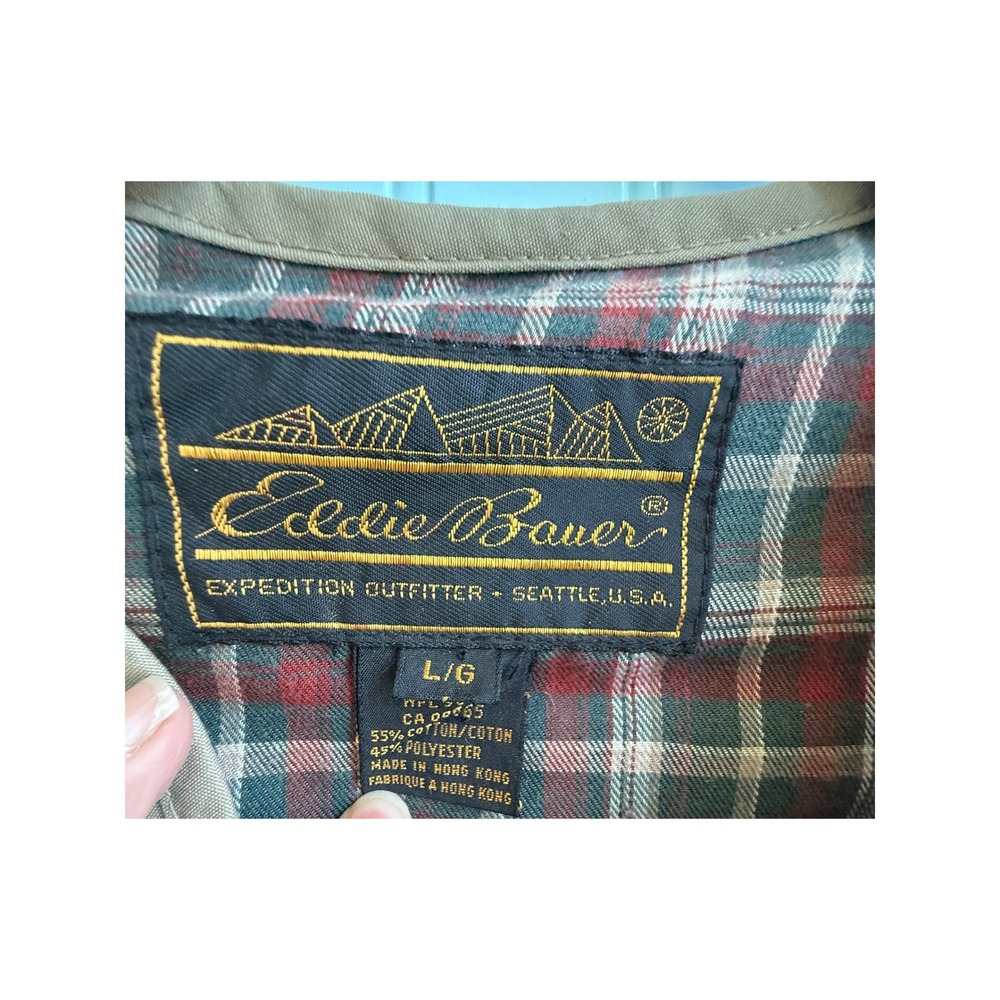 Vintage Eddie Bauer Tan Fishing Utility Vest L  Gorpcore Fly Fishing Outdoor - Picture 8 of 10